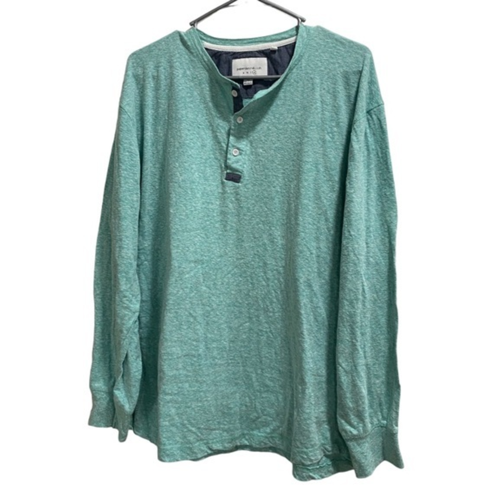 Men’s Paper Denim‎ & Cloth Mint Green Henley Long Sleeve size XL EUC